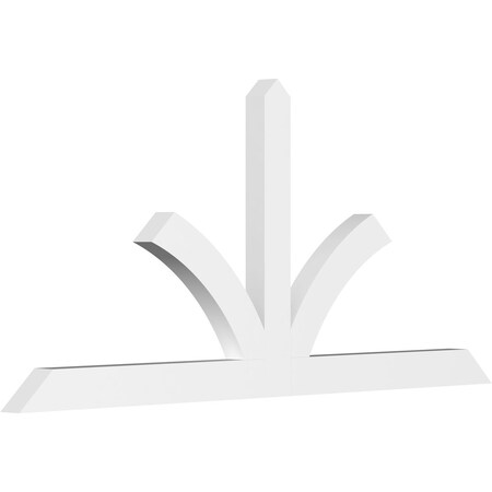 Ekena Millwork Richland Architectural Grade PVC Gable Bracket, 108"W x 49 1/2"H x 4"D x 6"F, 11/12 Pitch GBP108X50X0406RIC00